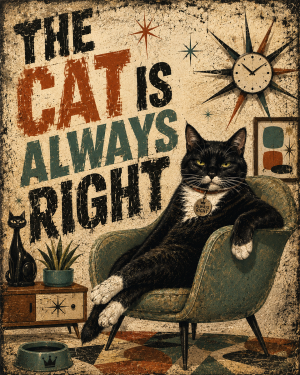 Cat Art Prints - The Cat Is Always Right