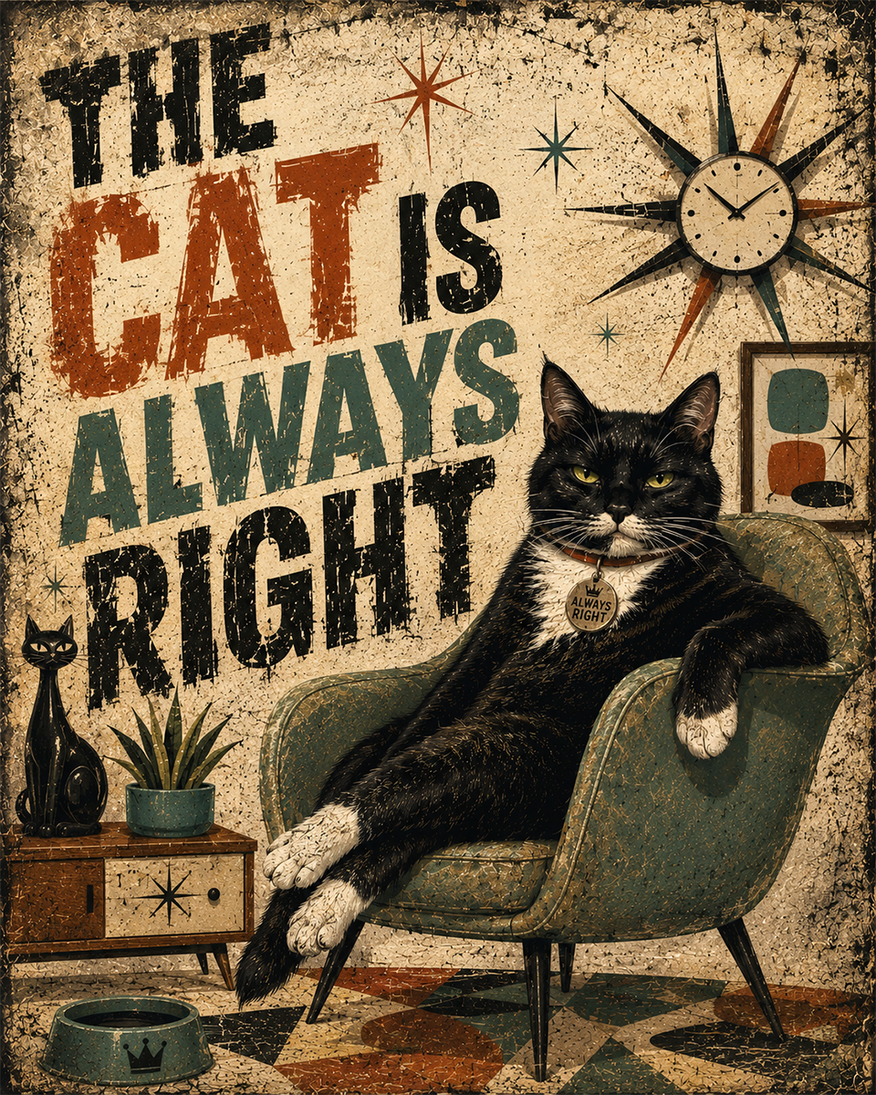 Cat Art Prints - The Cat Is Always Right
