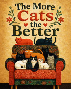 Cat Art Prints - The More Cats the Better