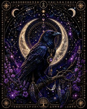 Celestial Raven - Metaphysical Art Prints & Spiritual Wall Decor