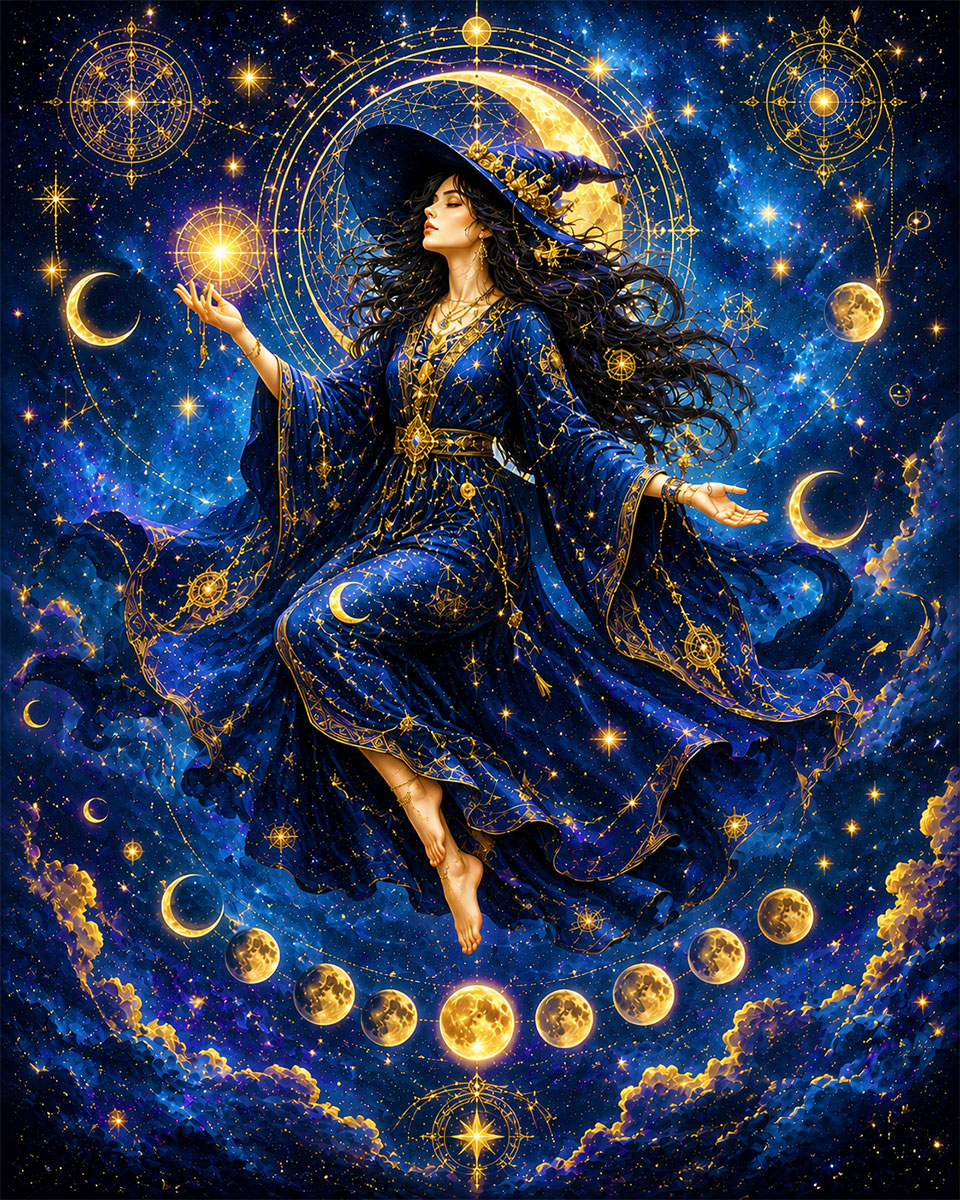 Celestial Witch - Wiccan and Pagan Artwork