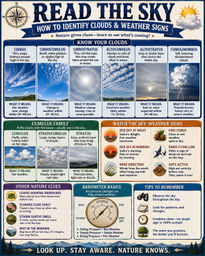 Chart - How to Identify Clouds - Infographic Poster