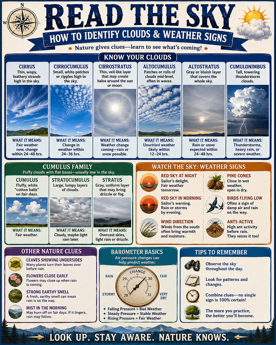 Chart - How to Identify Clouds - Infographic Poster