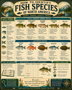 Chart - How to Identify Fish Species - Infographic Poster