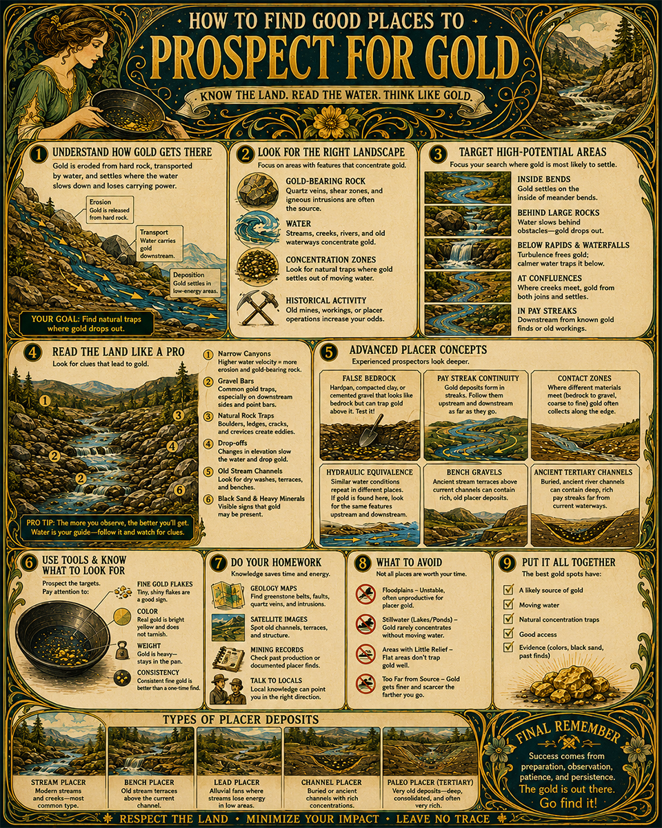 Chart - How to Prospect for Gold - Infographic Poster