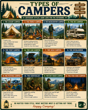 Chart - Types of Campers - Infographic Poster