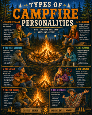 Chart - Types of Campfire Personalitiesr - Gift Shop Artwork