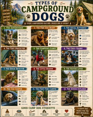 Chart - Types of Campground Dogs - Gift Shop Artwork