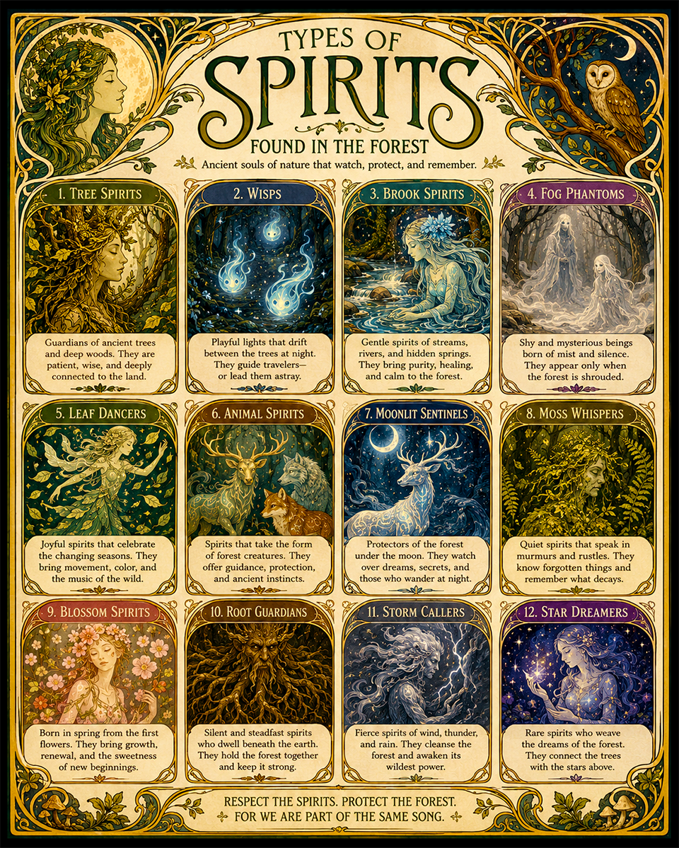 Chart - Types of Forest Spirits