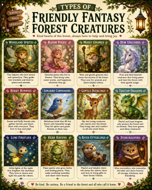 Chart - Types of Friendly Forest Creatures II