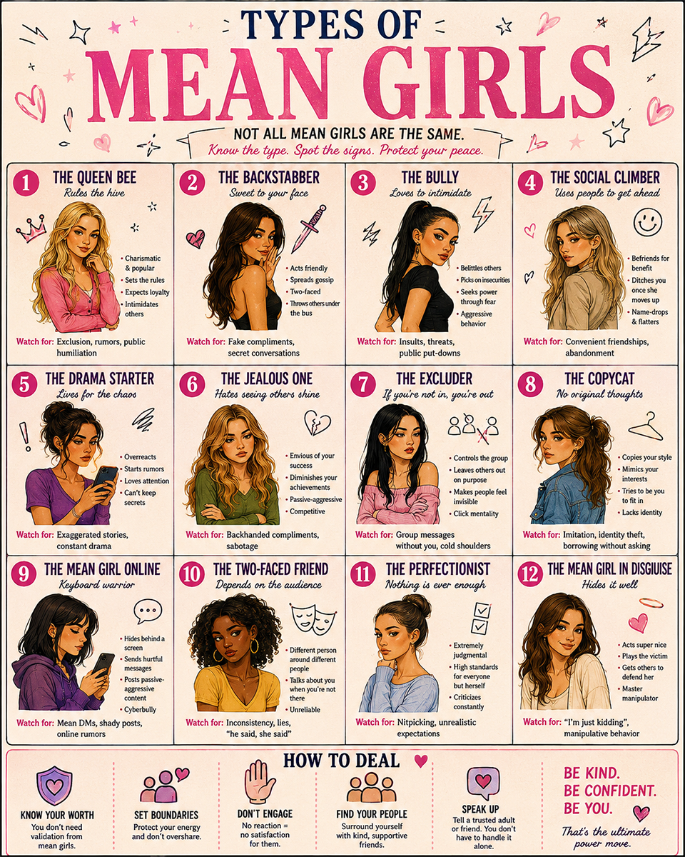 Chart - Types of Mean Girls - Gift Shop Artwork
