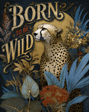 Cheetah - Born to Be Wild - Wildlife Art Print