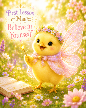 Chick Fairy - Believe in Yourself - Animal Fairies - Children's Fantasy Artwork