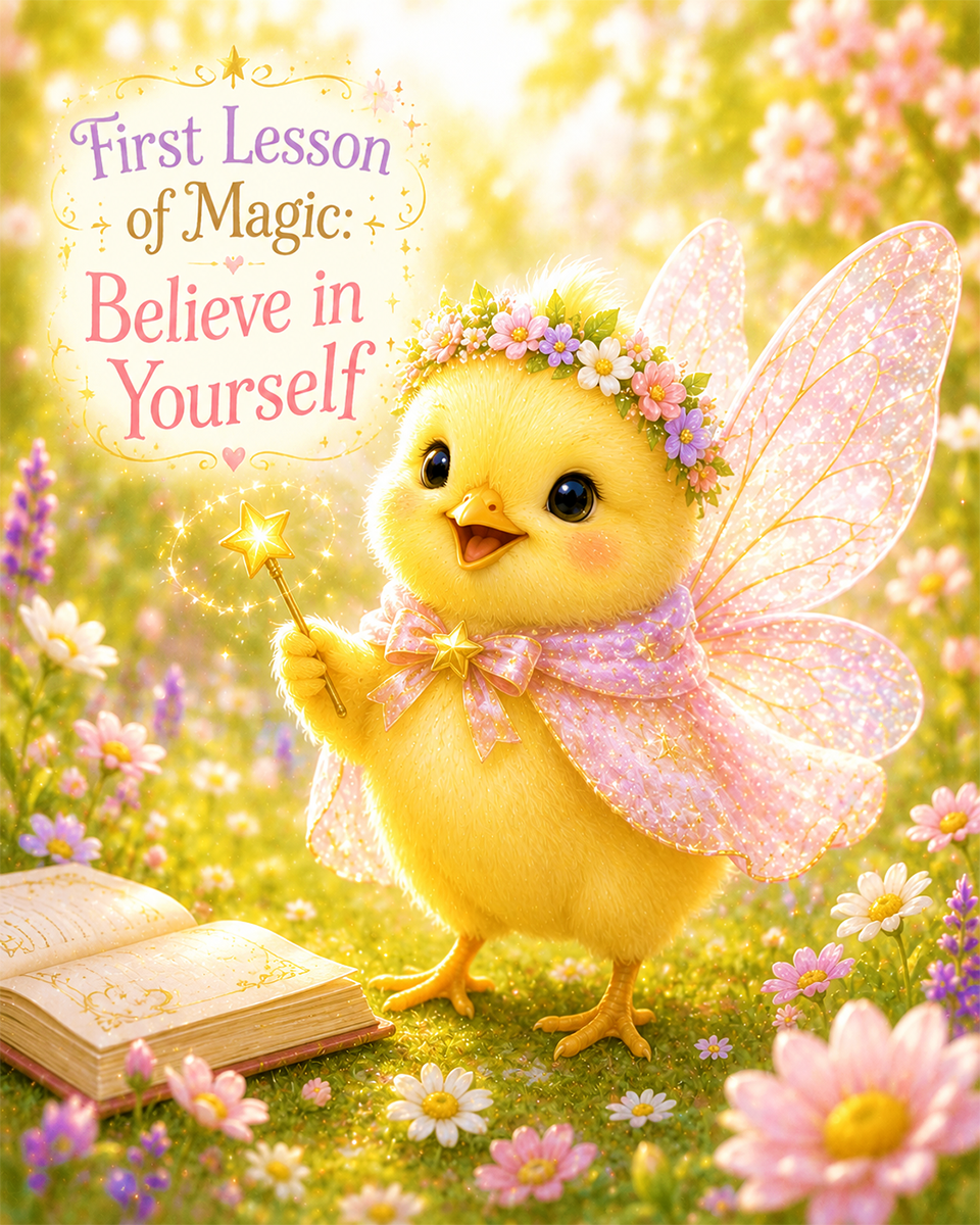 Chick Fairy - Believe in Yourself - Animal Fairies - Children's Fantasy Artwork