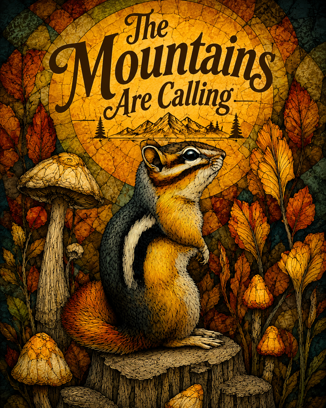 Chipmunk - The Mountains are Calling Art Print