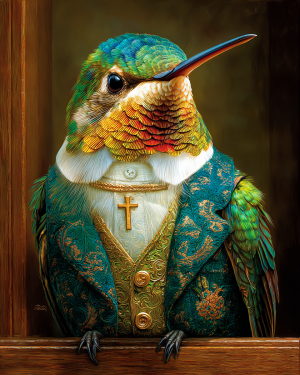Church Going Bird - Humingbird Art Print