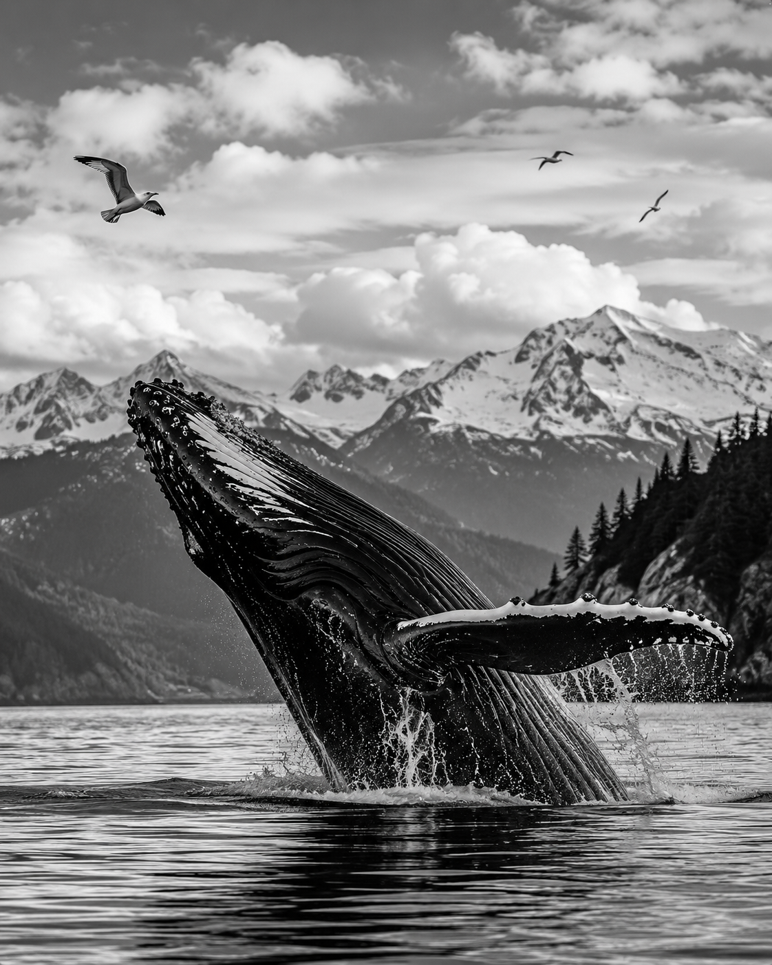 Classic Humpback - Coastal Whale Wall Art