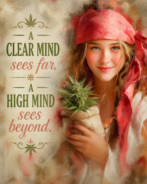 Clear Mind Pink - Marijuana Poster