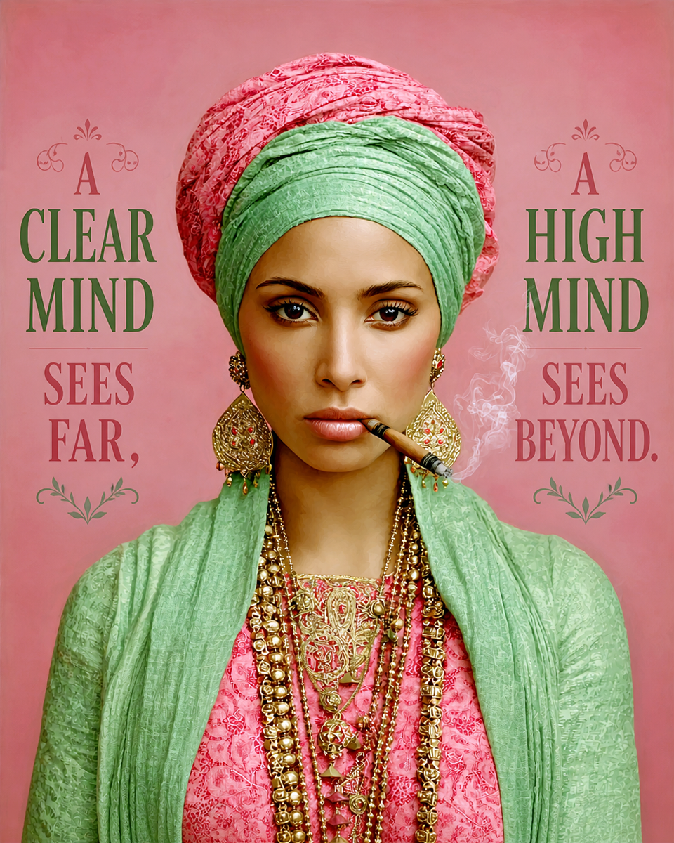 Clear Mind Pinky1 - Marijuana Poster