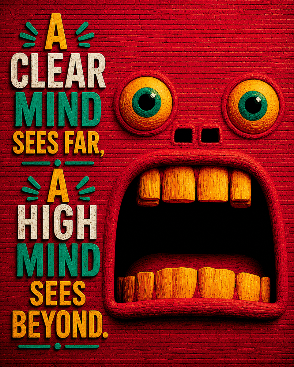 Clear Mind Screaming Face - Marijuana Poster