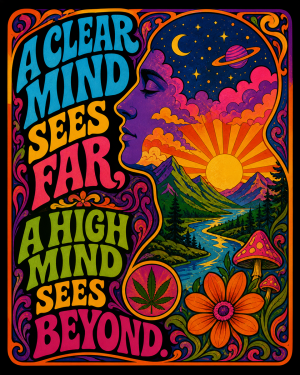 Clear Mind - Marijuana Poster