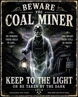 Coal Miner - Folk Horror - Appalachian Gothic Art Print