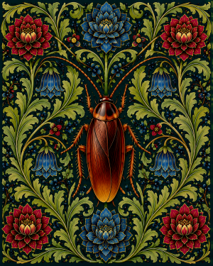 Cockroach - 19th Century Arts and Crafts Style Art Print