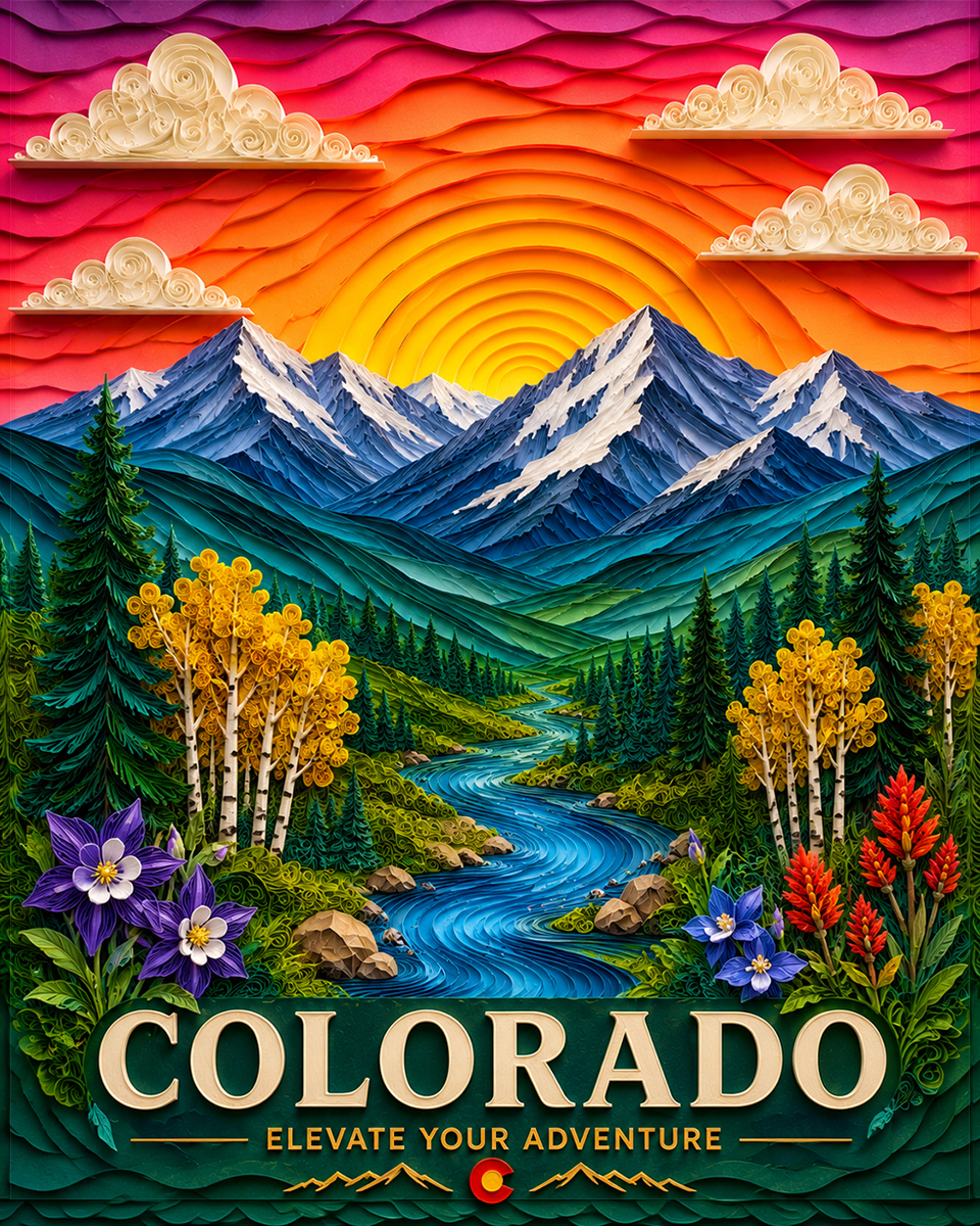 Colorado Souvenir Art Print - Name Drop Destination Travel Poster