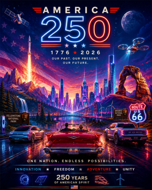 Contemporary Style America - USA 250th Anniversary Art Print