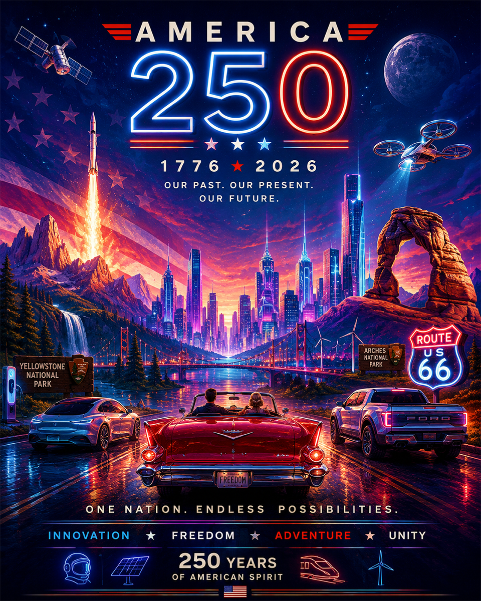 Contemporary Style America - USA 250th Anniversary Art Print