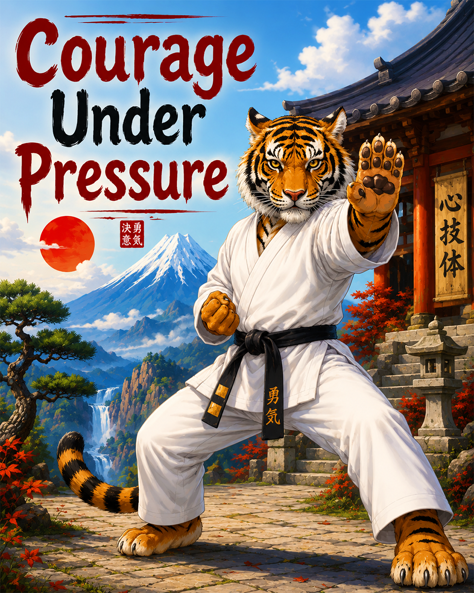 Courage Under Pressure - Martial Arts Artwork