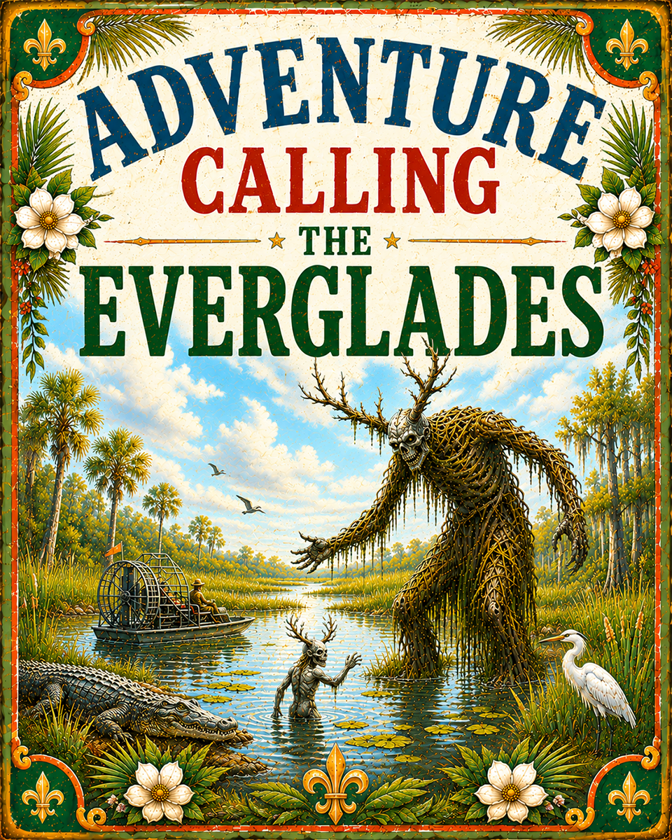 Cryptid Art Print - Everglades - Adventure Calling