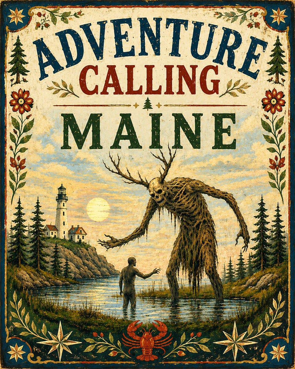 Cryptid Art Print - Maine - Adventure Calling