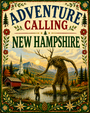 Cryptid Art Print - New Hampshire - Adventure Calling