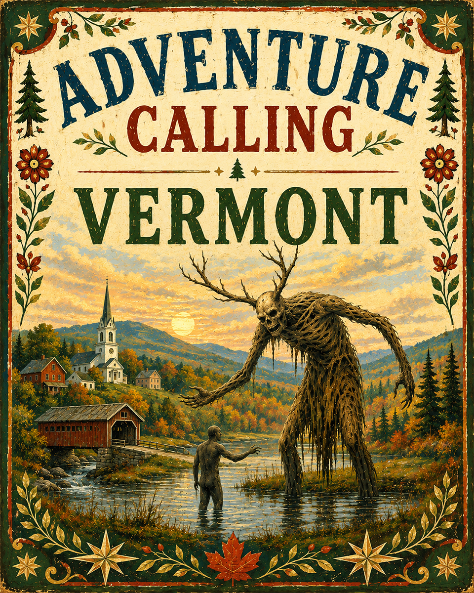 Cryptid Art Print - Vermont - Adventure Calling
