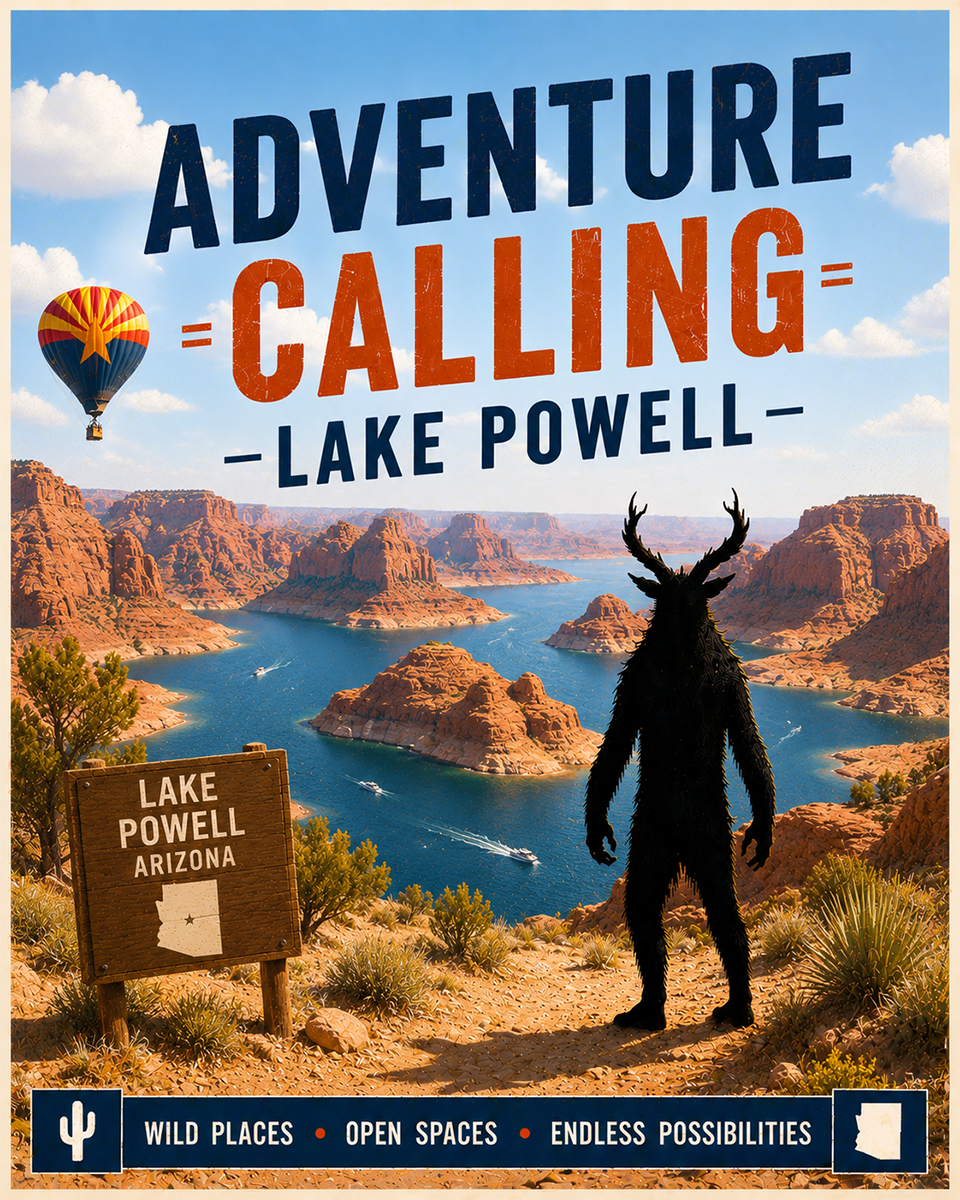 Cryptid Art - Lake Powel - Adventure Calling