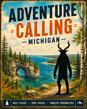 Cryptid Art - Michigan - Adventure Calling