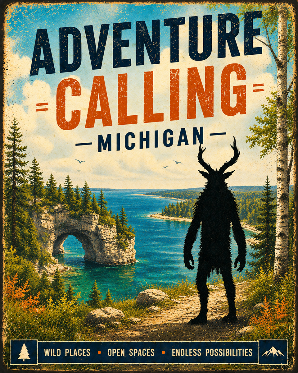 Cryptid Art - Michigan - Adventure Calling