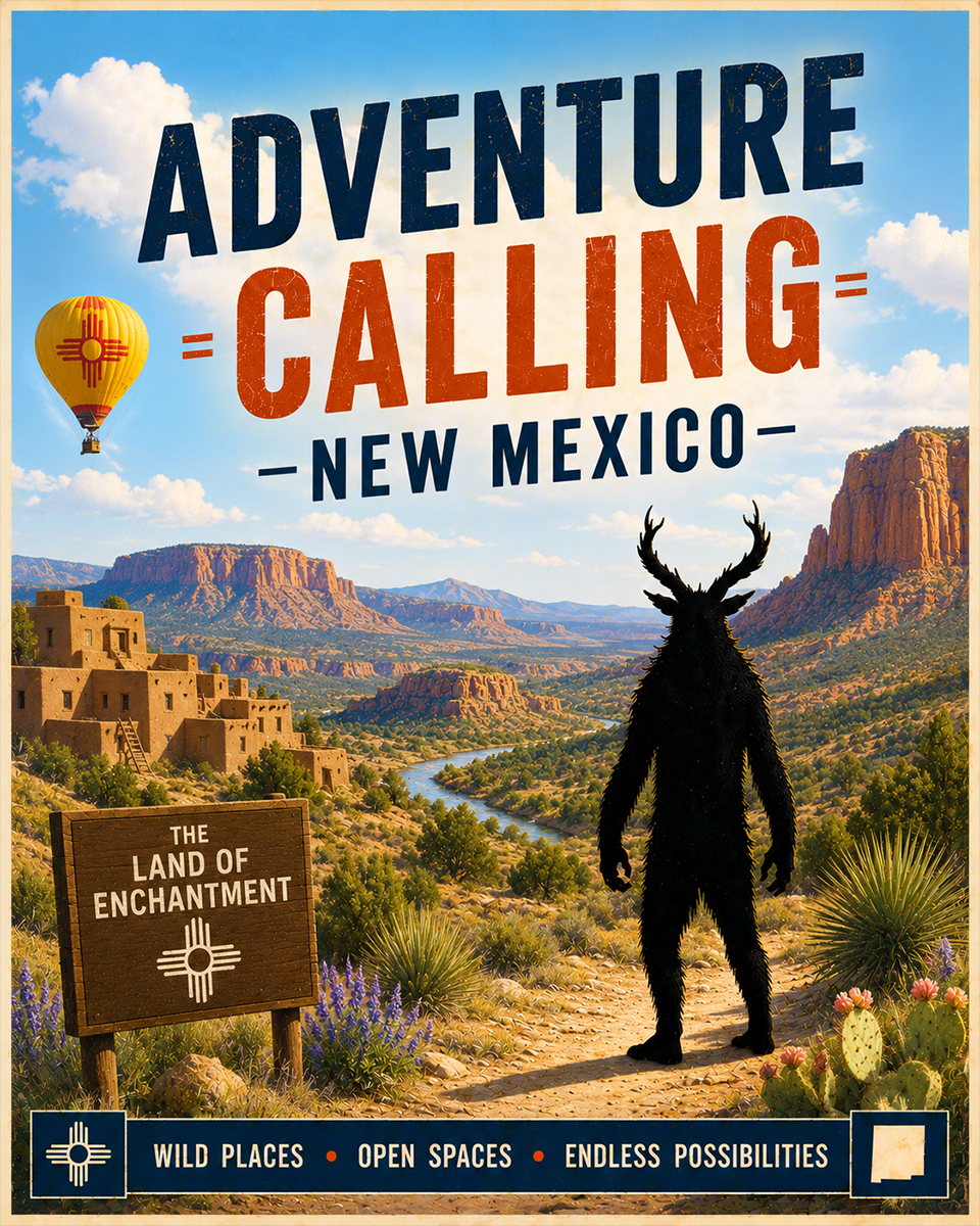 Cryptid Art - New Mexico - Adventure Calling