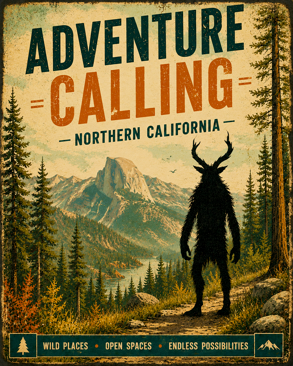 Cryptid Art - Northern California - Adventure Calling