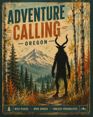 Cryptid Art - Oregon - Adventure Calling