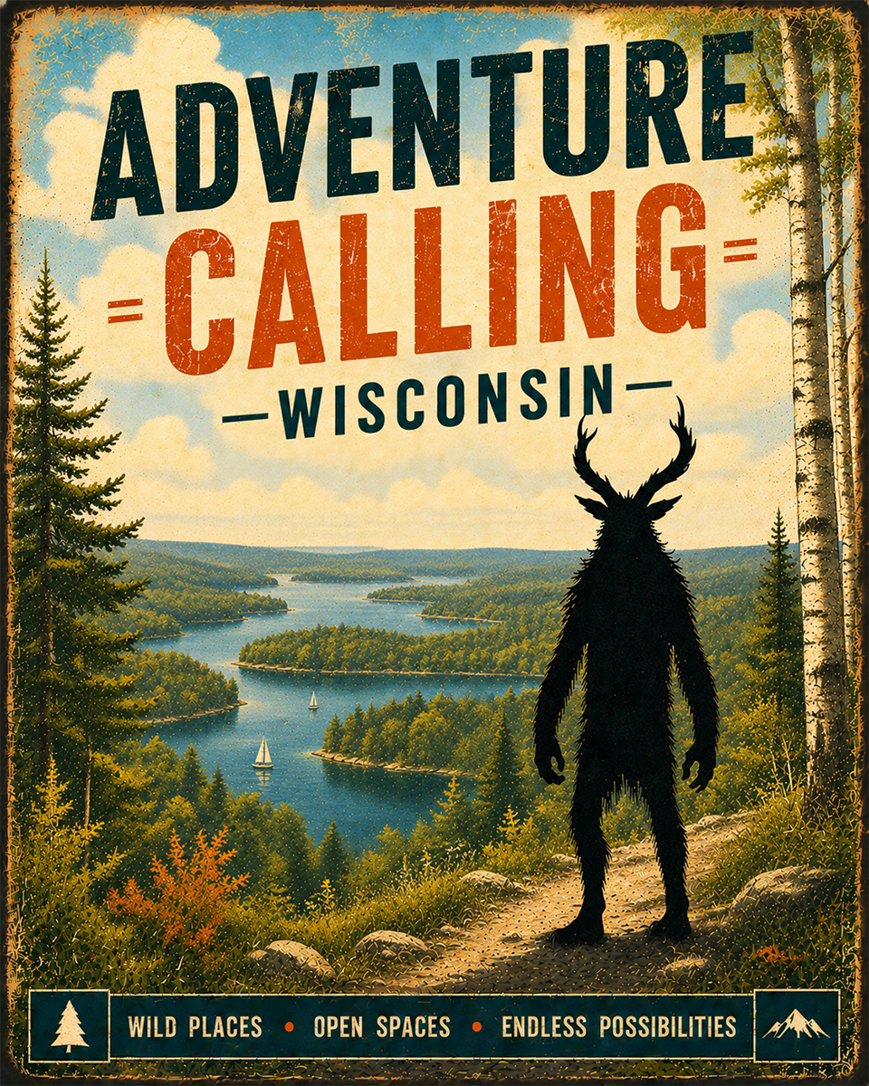 Cryptid Art - Wisconsin - Adventure Calling