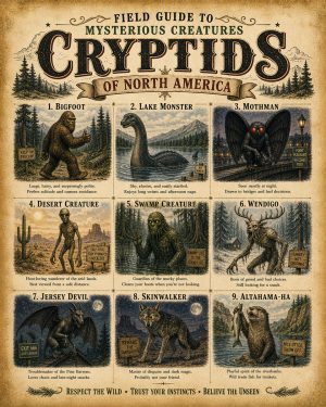 Cryptids of North America Chart