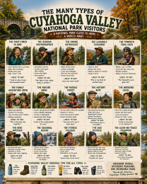 Cuyahoga Valley - Types of National Park Visitors Souvenir Art Print