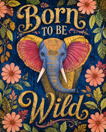 Decorated Elephant - Born to Be Wild - Wildlife Art Print