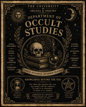 Department of Occult Studies - Dark Academia Art Print