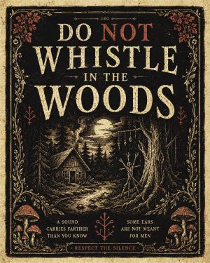 Do Not Whitsle in the Woods - Folk Horror - Appalachian Gothic Art Print