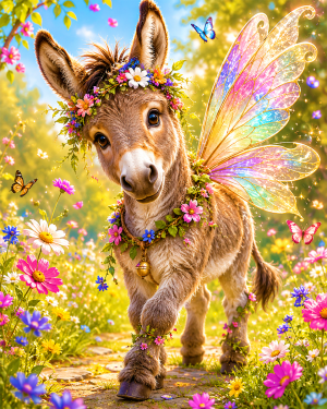 Donkey Fairy - Animal Fairies - Children's Fantasy Artwork