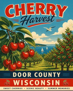 Door County Cherry Harvest  - Agri-Tourism Art Print