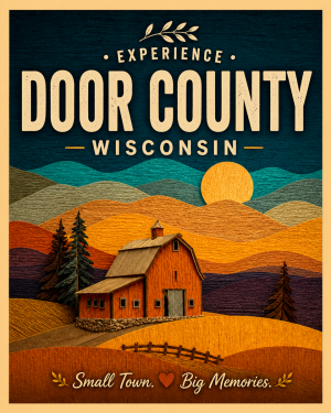 Door County Wisconsin - Red Barn Agri-Tourism Art Print